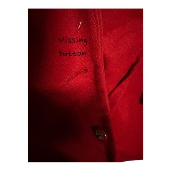 Vintage Pendleton Womens 100% Virgin Wool Classic Notch Lapel Red Blazer Size 22 - Picture 5 of 9